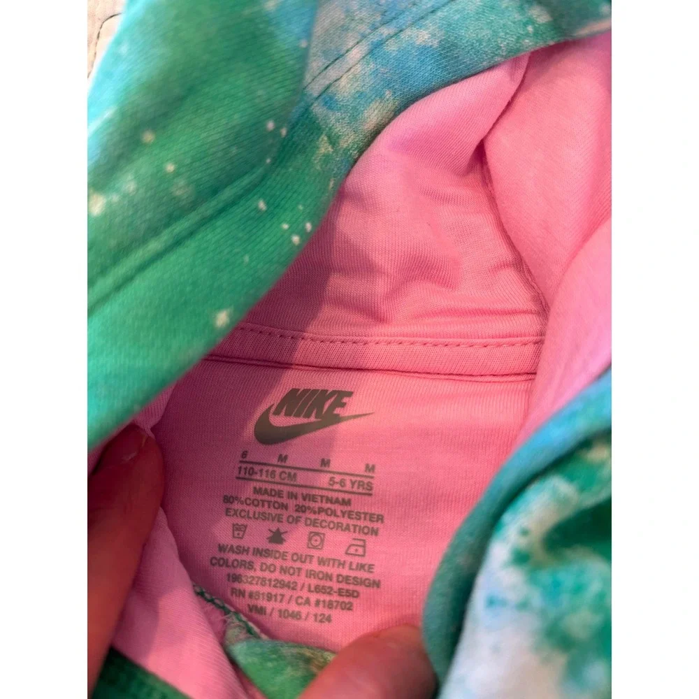 Nike‎ Girls Tie Dye Hoodie Sweatshirt Size 6 #237
